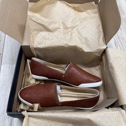 Frye Melanie Slip-On Leather Women’s Sneakers - Cognac Brown - Size 8