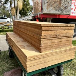 precut wood for storage shelves (11) 24x48x1/2 and (15) 16x46x3/4