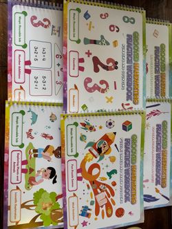 6pcs Grooved Handwriting Practice Workbooks Set of 5