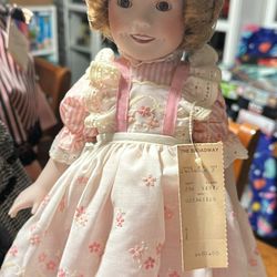 Shirley Temple Porcelain Doll 17” 