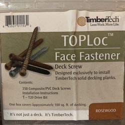 Timber Tec TopLoc Face Fasteners Deck Screws Unopened  Sealed Box