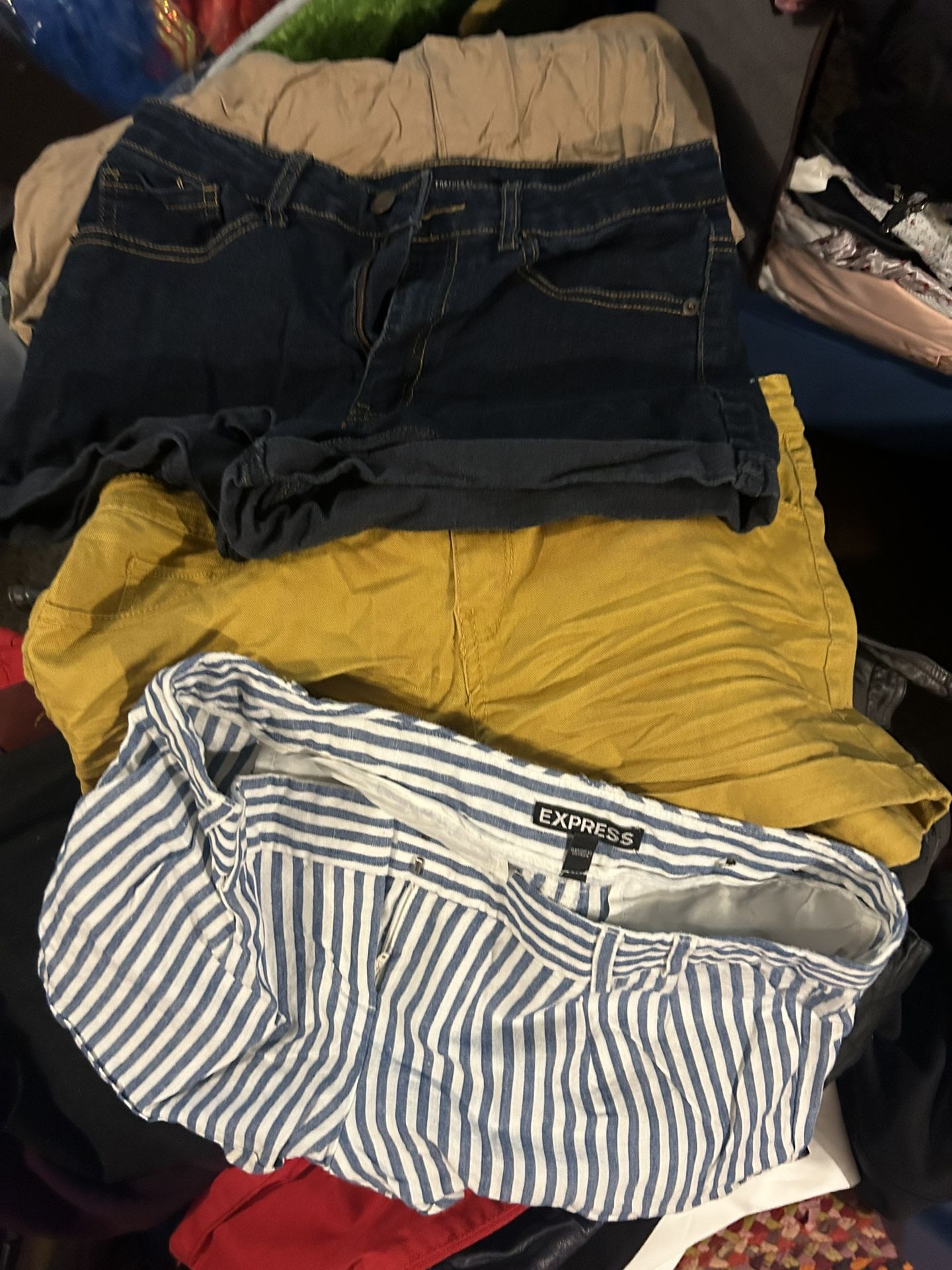 Women’s Clothing : Small Shorts, Skirt (size 2), Long Dress (medium)