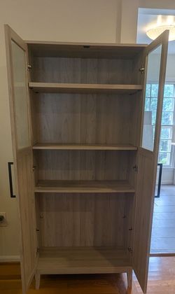 Kitchen storage cabinet (Walker Edison, Chevron door)