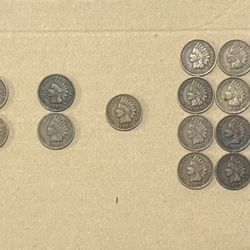 (Lot Of 21) Indian Head Pennies 
