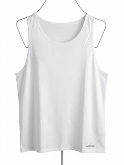 Men's White Athletic Mesh Tank Top