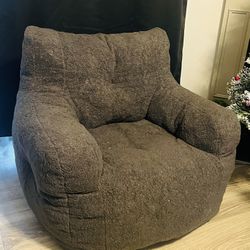 Medium Size Gray Bean Bag Chair 