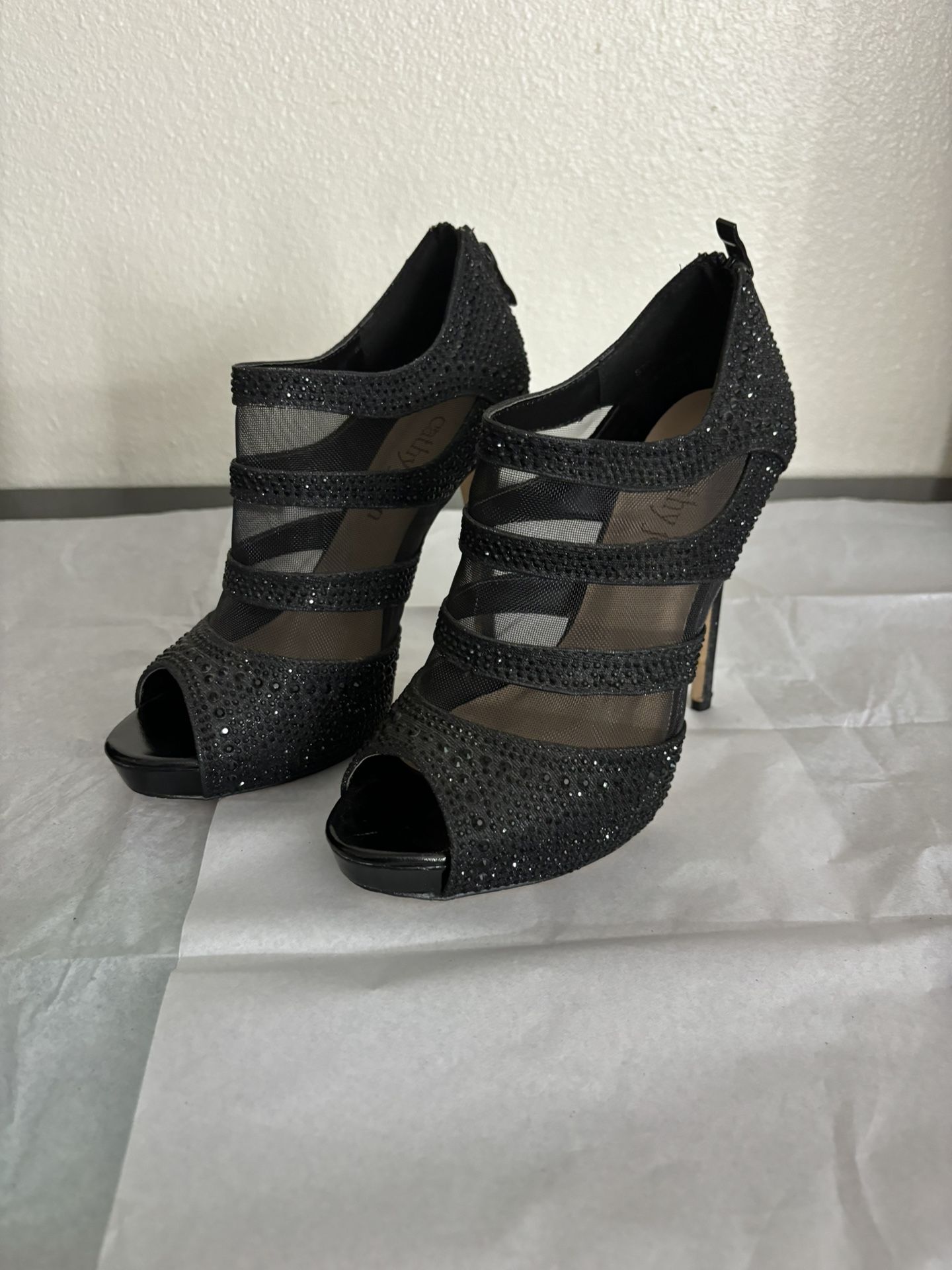 Black Sparkly Heels/booties