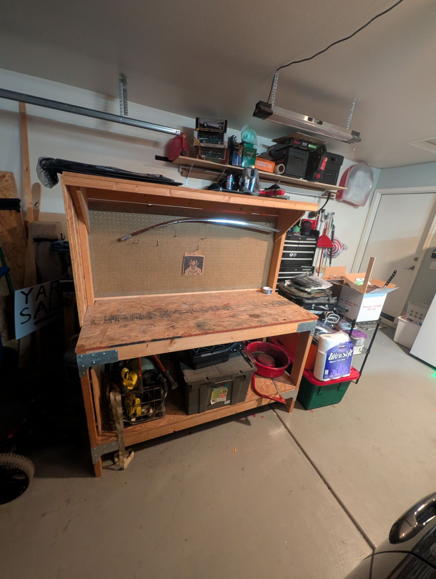Wood workbench