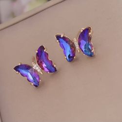 Gold Plated Butterfly Earrings
