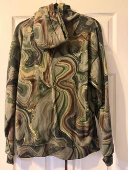 Marble Print Pullover Hoodie