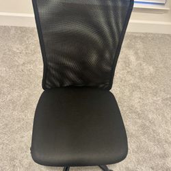 BestOffice | Armless Office Chair | Black | with Lumbar Support