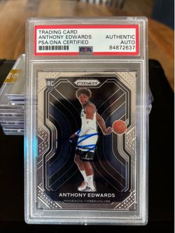 Anthony Edwards rookie prizm auto