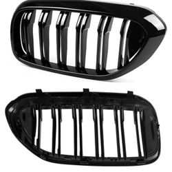 G30 Grille, Black Front Kidney Grille Grill Compatible with BMW 2017-2020 5 Series G30 M5 530e 530i 540i 550i, Gloss Black (AP8)
