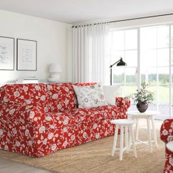 Unused IKEA Uppland Floral Sofa Cover – Red & White (Virestad)!