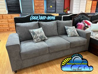 Grey sofa couch new Nuevo bonito fabric