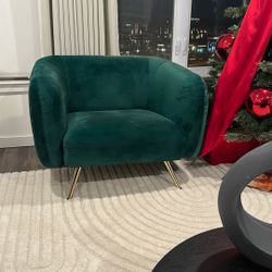 2 Green Accent Chairs