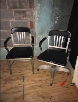 Vintage Goodform upholstered Aluminum Chairs – Mid Century Furniture – Retro Industrial – $350 each