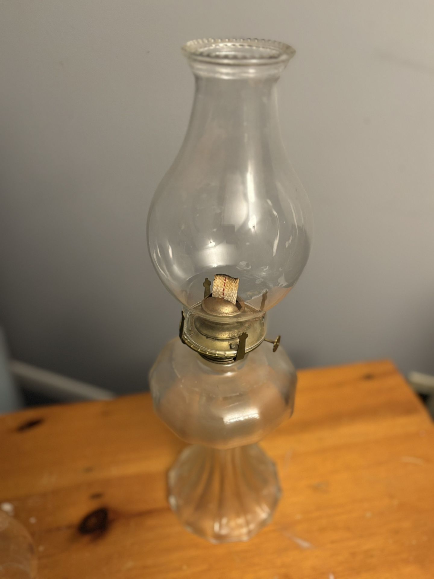 Vintage Glass Oil Lamp