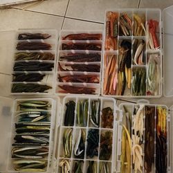 Plastic Worms Baits All Different Colors Take It All Lot For $80