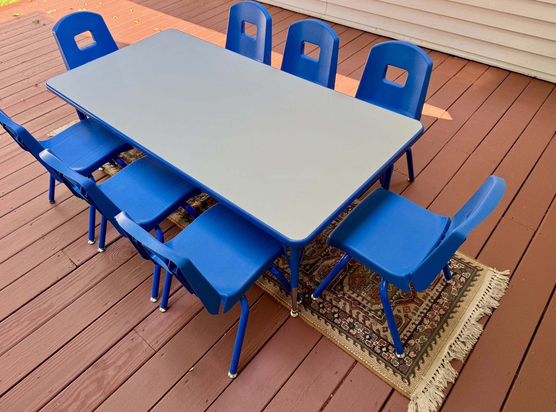 Kids Table and 8 Chairs 