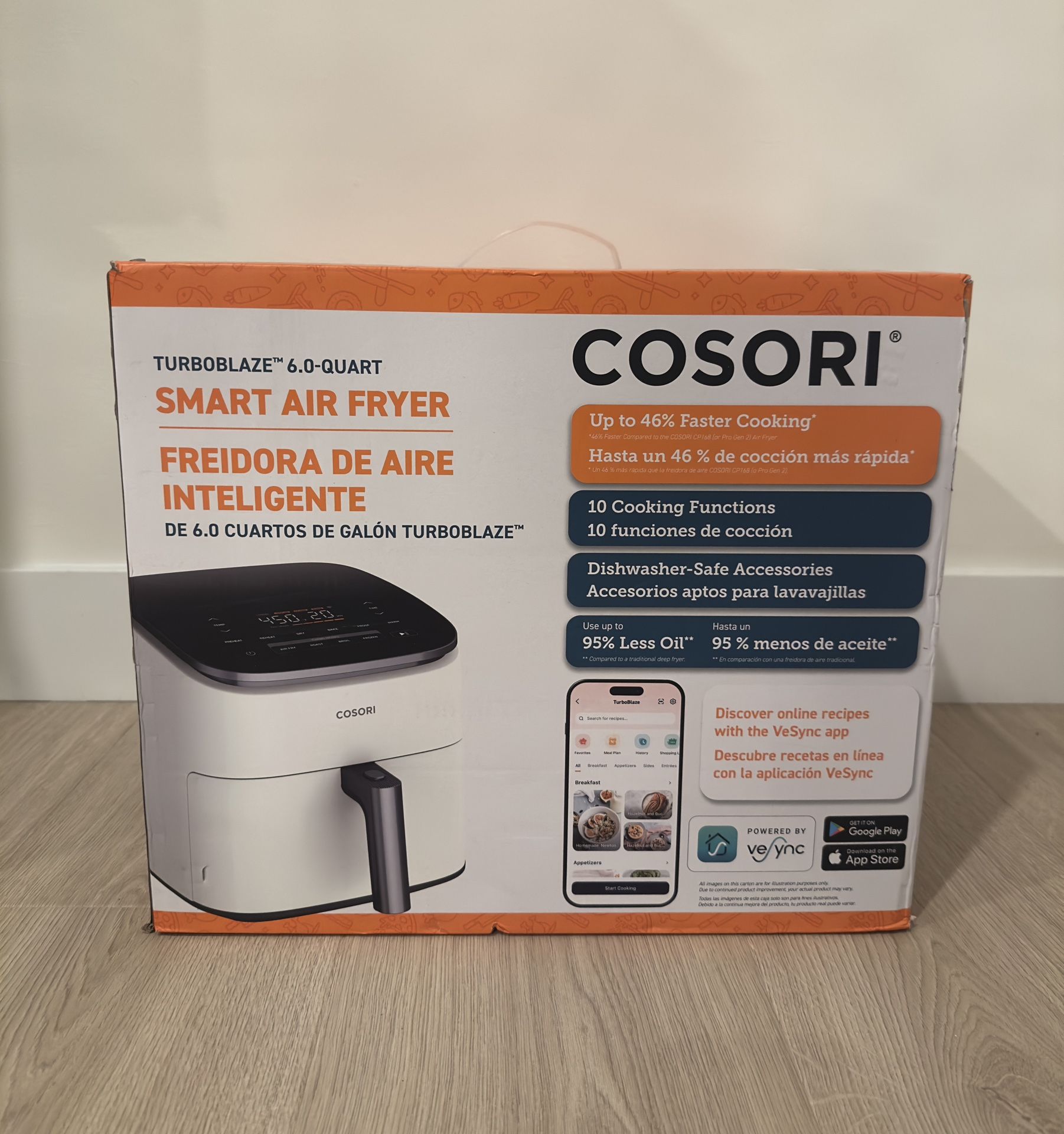 Cosori 6qt TurboBlaze Smart Air Fryer - Cream **Brand New**