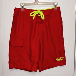 Red Hollister Swim Shorts