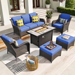 Brand New Patio Outdoor Furniture Set With Fire Pit
