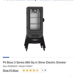 Pit Boss 3 Series 685-Sq in Silver Electric Smoker