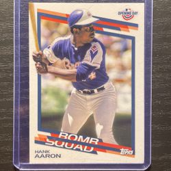 2022 Topps Opening Day Bomb Squad Hank Aaron Baseball Card #BS-1