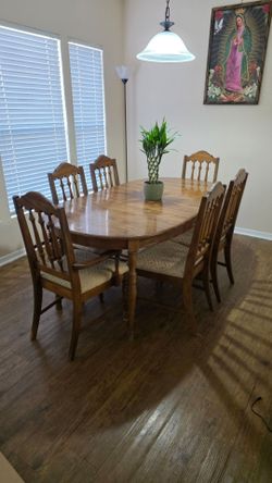 6 Chair Wood Dining Room Set