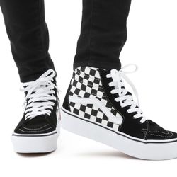 VANS Premium LX Sk8-Mid Men's Shoes Size 9.5 Black White