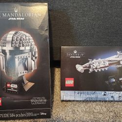 Star Wars Legos unopened. Mandalorian Helmet and Tantive IV