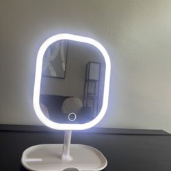 Small White Vanity Mirror With Lights.