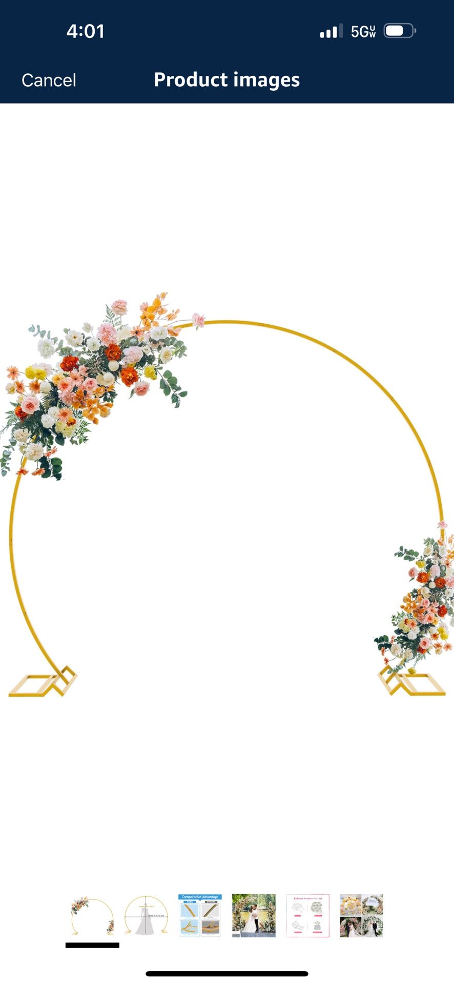 Fomcet 7.2FT Gold Round Backdrop Stand Metal Circle Balloon Arch Frame Large Wedding Arch Stand for Birthday Party Anniversary Valentine Wedding Cerem