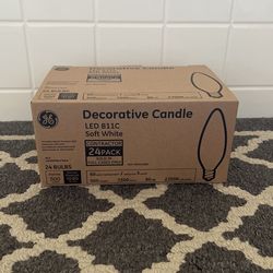 GE candelabra base LED bulb 24 pack 