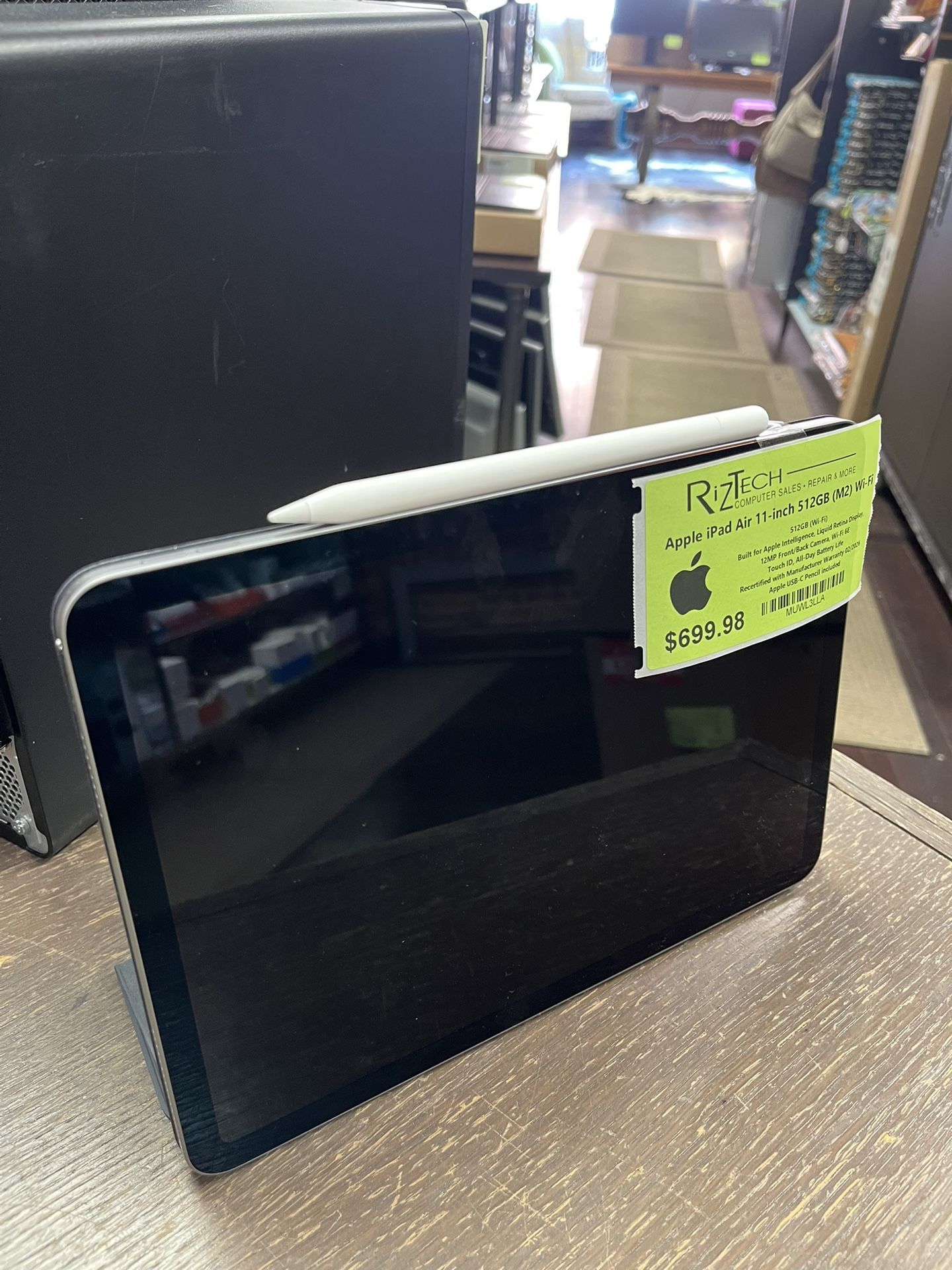 Apple iPad Air 11-inch (M2) 512GB Wi-Fi 6E Manufacturer Warranty 02/2026 Apple USB-C Pencil included