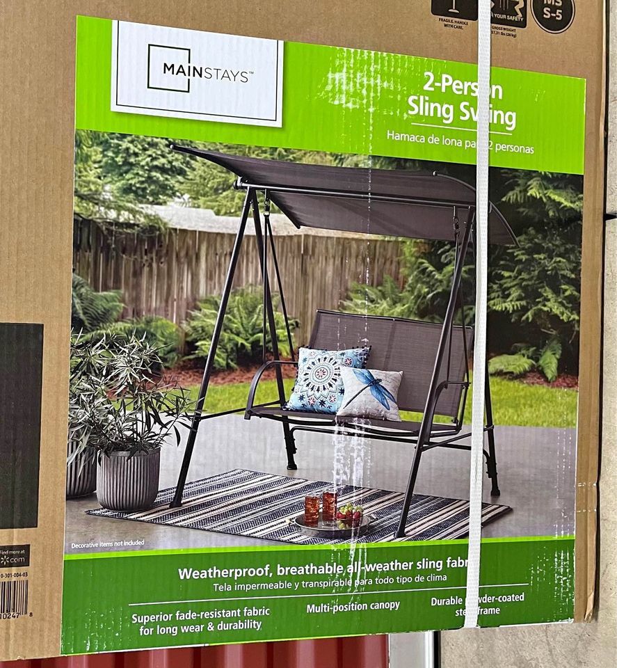 Steel Canopy Porch Swing