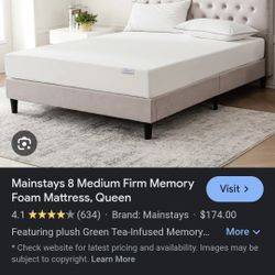 Queen Memory Foam Mattress In A Box. (New Open Box)