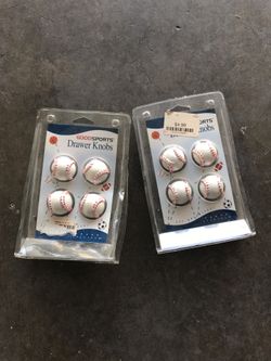 Drawer knobs baseballs