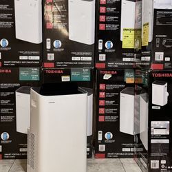 Toshiba  8,000 BTU Portable Air Conditioner, Cools up to 350 Sq.Ft., with Dehumidifier & Fan mode, Control with Remote, Amazon Alexa & Google As