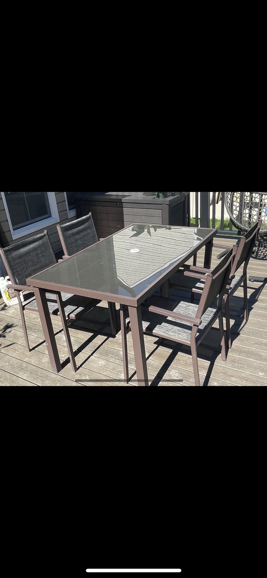 patio furniture outdoor table 4 chairs set