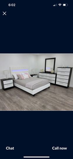Piece Queen  Bedroom Set – Available in Black, White, and Gray