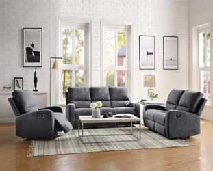 AVAILABLE SOFA AND LOVE SEAT MOTION RECLINING $53 DOWN PAYMENT