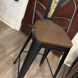 Unique Customized Tolix-Style Bar Stools with Backrest