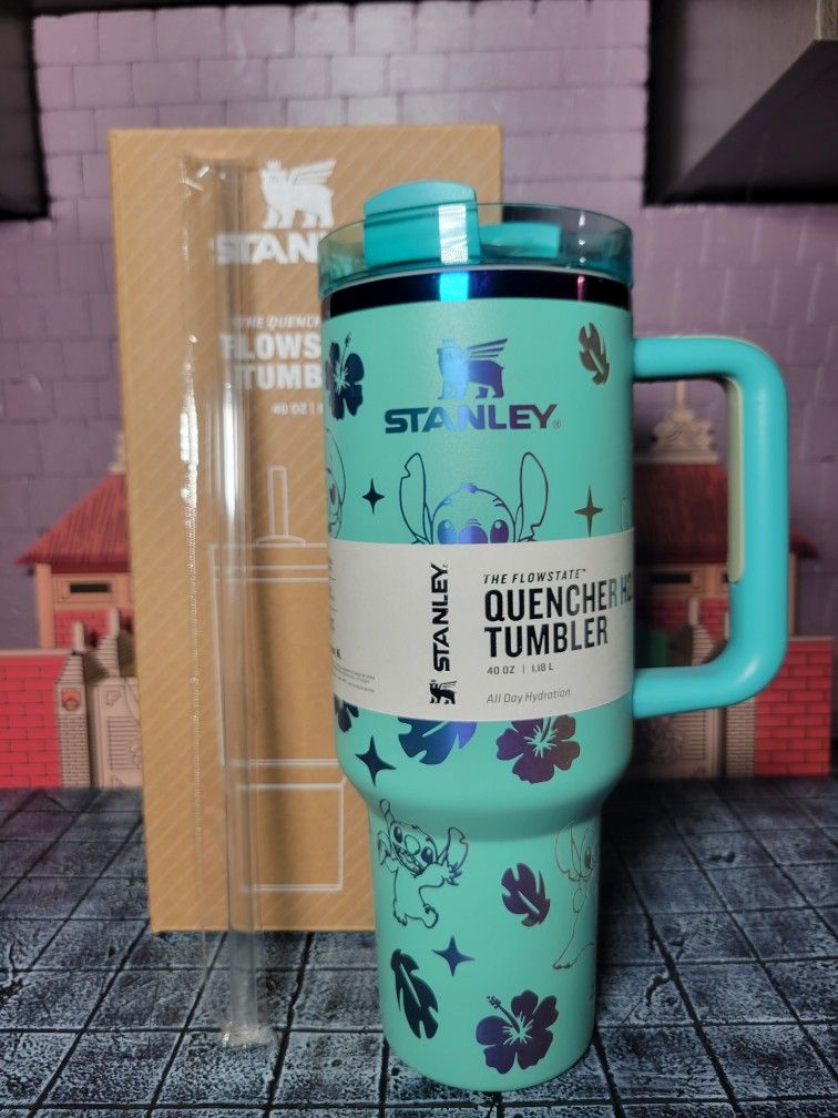 Disney Stitch Stanley 40 oz Green Cup