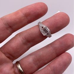 Emerald Diamond Engagement Ring (1.62 C.t) Cert!