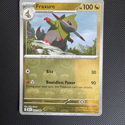 Pokémon card Fraxure master ball