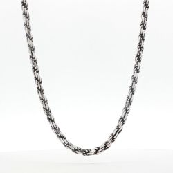 Men’s Sterling Silver 20-inch Rope Necklace 25.9 Grams 11058078