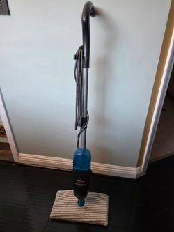 Bissell Steam Mop Hard Floor Cleaner
Model No. 80K6. Clean twice as much floor with two-sided mop head. Mop cloth is washed as clean as new.18' long c