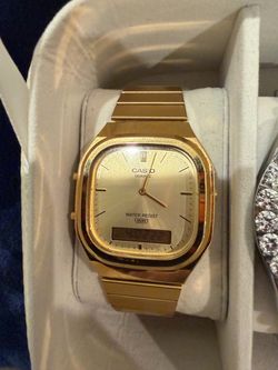 Gold Casio watch